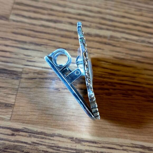 BRIGHTON Vintage Ornate Heart Notepad Clip Holder... Everyday Accessories! - Picture 3 of 6